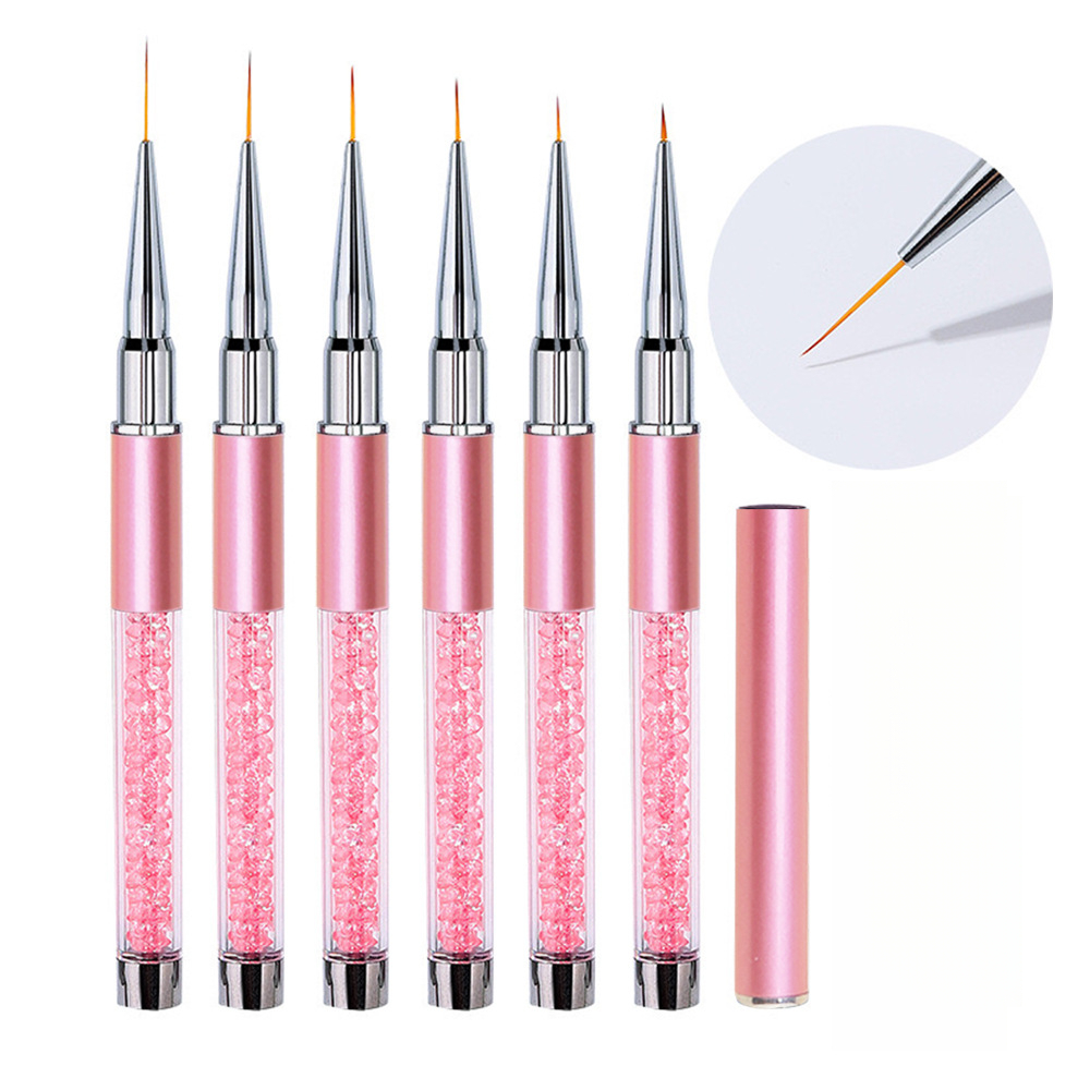 1/6Pcs Nail Art Liner Brush Se - Detailing Brush Set ulasan dan harga