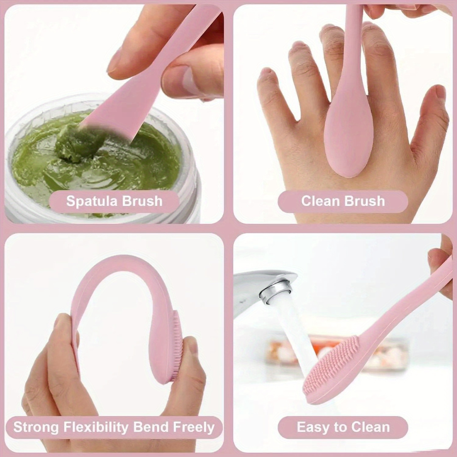 Double Head Facial Mask Brush  - Wax Applicator Pad ulasan dan harga