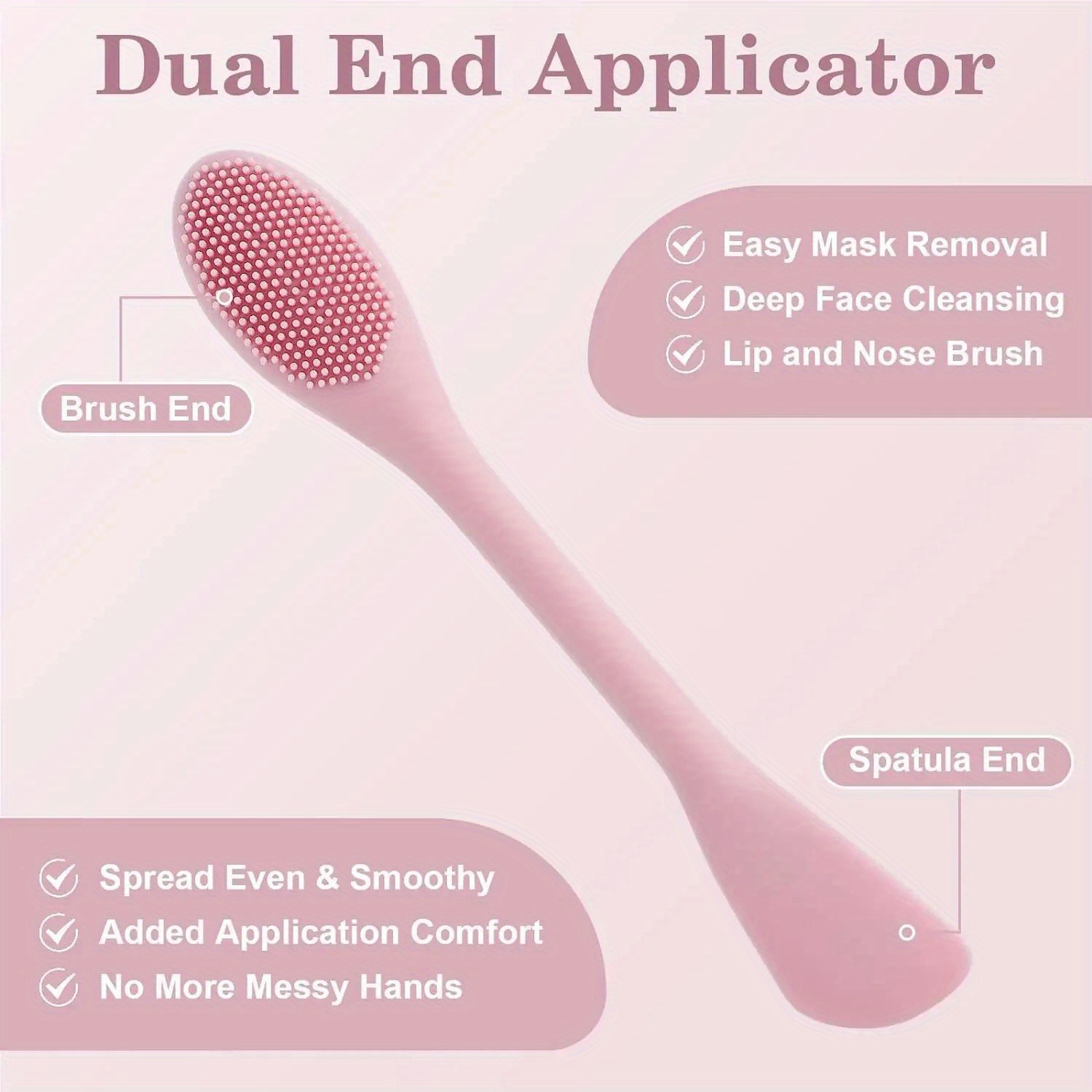 Double Head Facial Mask Brush  - Wax Applicator Pad ulasan dan harga
