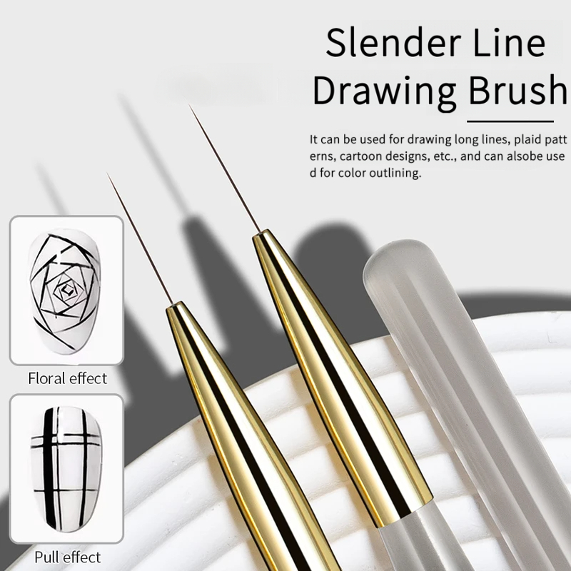 1/2/5Pcs Nail Art Liner Brush  - Detailing Brush Set ulasan dan harga