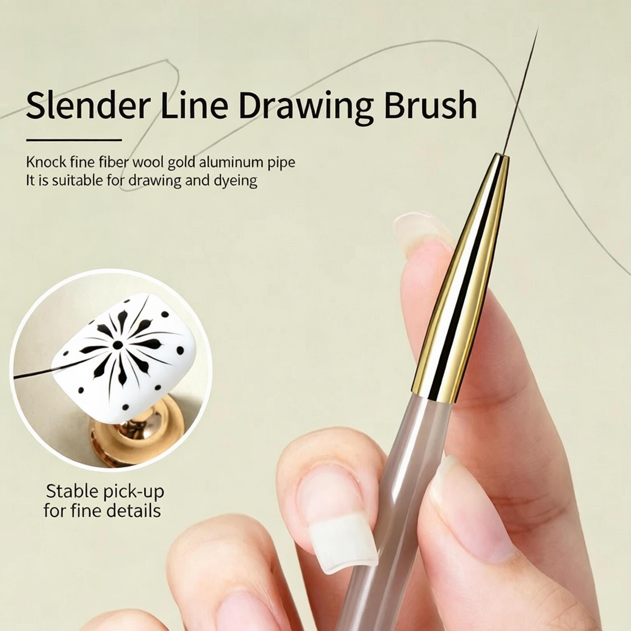 1/2/5Pcs Nail Art Liner Brush  - Detailing Brush Set ulasan dan harga